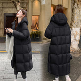 Overknee Mid-length Loose Hooded Women's Coat